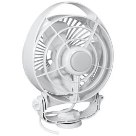 SEEKR by Caframo Maestro 12V 3-Speed 6" Marine Fan w/LED Light - White