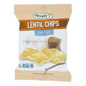 Simply 7 Lentil Chips - Sea Salt - Case of 24 - 0.8 oz.