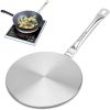 9.25Inch Heat Diffuser Simmer Ring Plate, Stainless Steel with Handle, Induction Adapter Plate for Gas Stove Glass Cooktop Converter, Flame Guard Indu