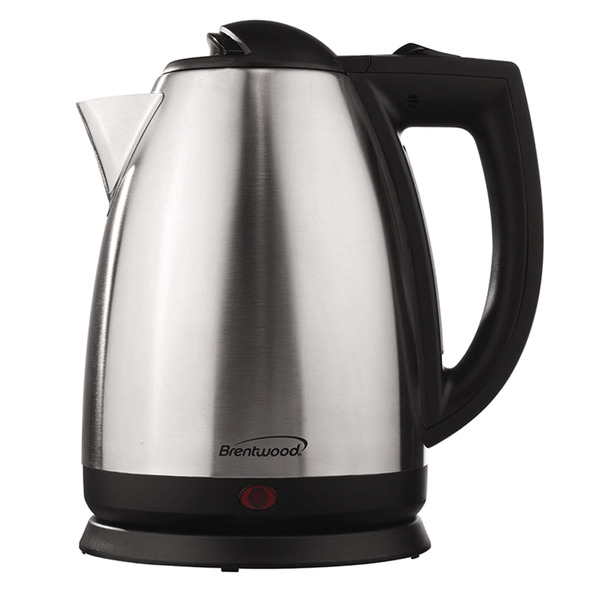 Brentwood 1.5 Liter 1000W Stainless Steel Electric Cordless Tea Kettle