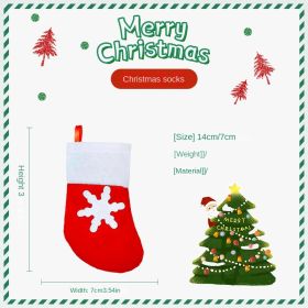 Christmas Decorative Articles Restaurant Hotel Layout New style Non woven Old man Snowman Christmas Knife and Fork Bag Tableware Set (Specifications: Christmas socks)