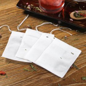 Disposable tea filter bags Drawstring bag Non-woven fabric for soup kitchen supplies cotton pure (Color: White, size: 7*9cm)