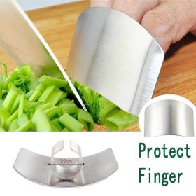 1/2/5 Pcs Finger Protect Stainless Steel Knife Cut Hand Finger Protection Tool Kitchen Gadgets (Color: Silver, size: 1pc sold)