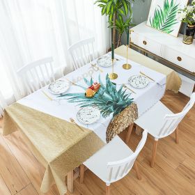 Marble pattern tablecloth waterproof; scald proof; oil proof; wash free; simple pvc table mat; tea table tablecloth; household luxury style (colour: Luxury pineapple, size: 90 * 90cm (straight edge type))