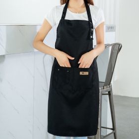 Workwear apron work new style Nordic simple thickened waterproof customized logo printed advertising work clothes (colour: Sling black)