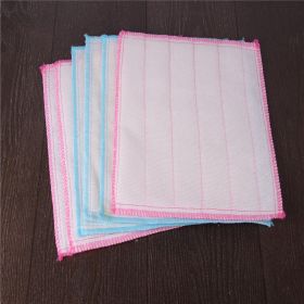 5 layers of cotton; 8 layers of all sand dishwashing cloth; wholesale kitchen cleaning cloth; cleaning cloth; wood fiber dishwashing towel; large fact (Specifications: 5 layers of cotton 22 * 22CM)