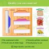 Ziplock Bag Organizer for Drawer; Bamboo Baggie Organizer; Plastic Wrap Dispenser with Cutter; Storage Bag Organizer Suitable Gallon; Quart; Sandwich&